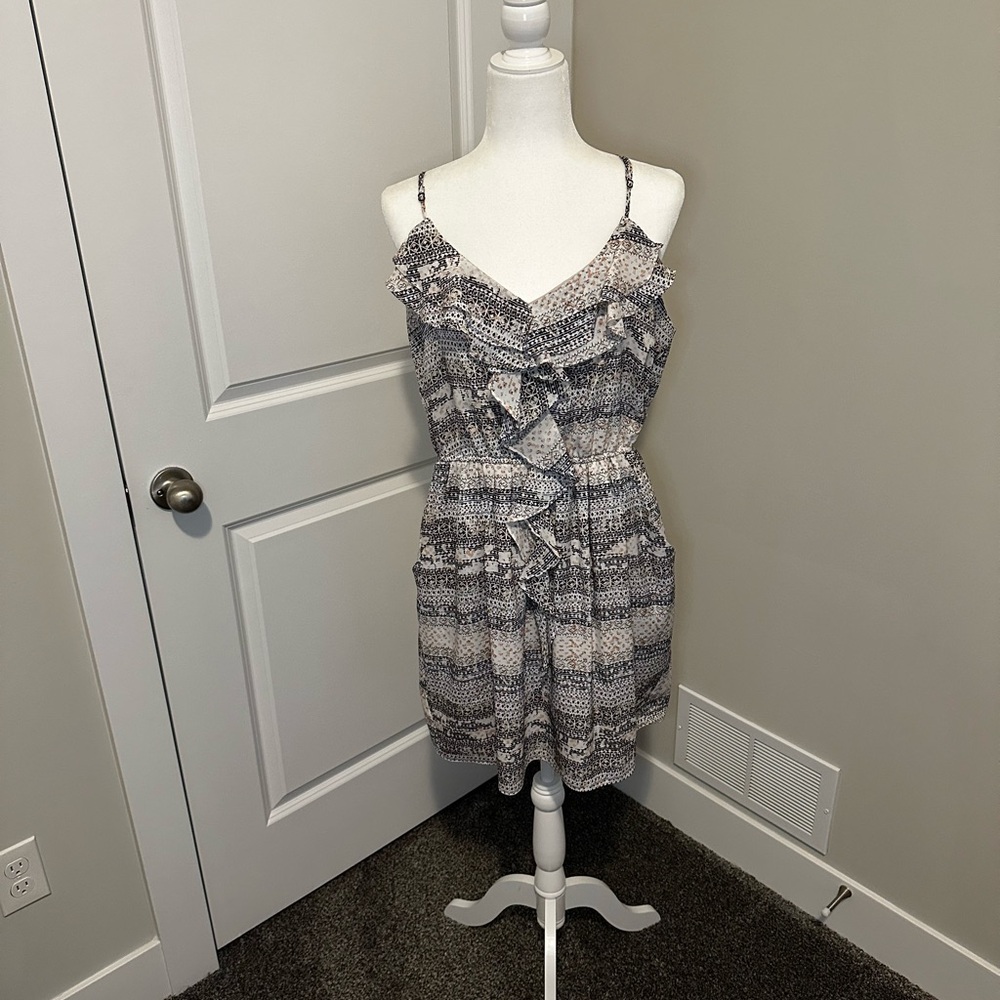 BCBGeneration Black and White Sleeveless Sundress